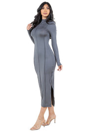 Women's Long Sleeve Cut-Out Maxi Dress
