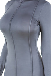 Women's Long Sleeve Cut-Out Maxi Dress