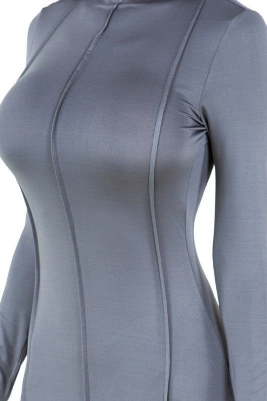 Women's Long Sleeve Cut-Out Maxi Dress