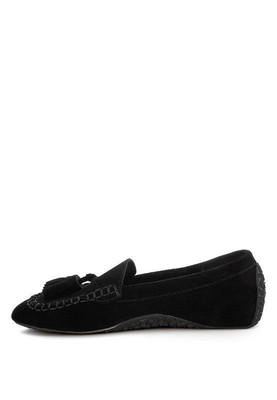 Men's Casual Suede Leather Tassel Loafers