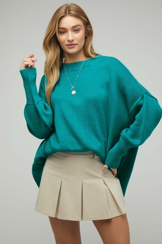 Women's Comfortable Long Sleeve Boat Neck Sweater