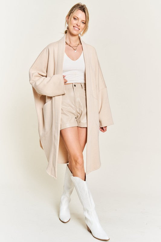 Women's Oversized Open-Front Knit Cardigan