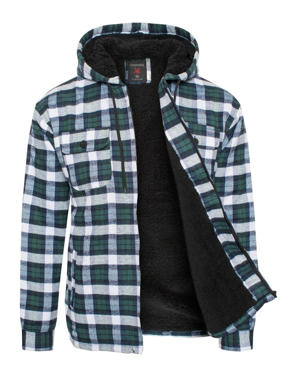 Men's Flannel Sherpa Lining Jacket