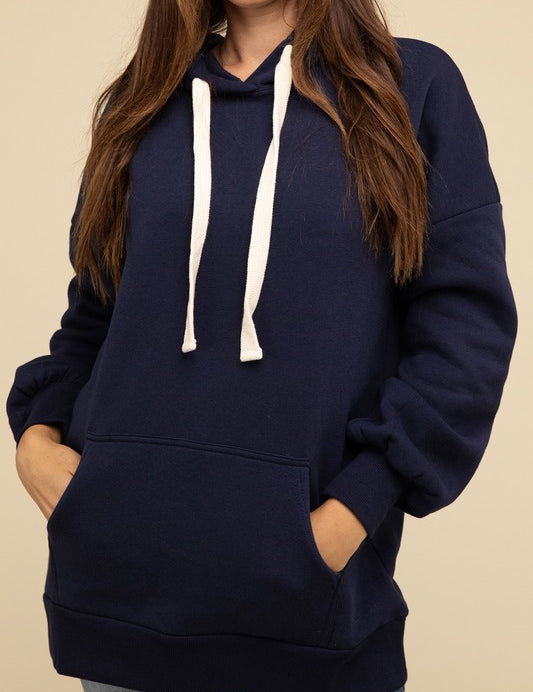 Women's Oversized Longline Hoodie Sweatshirt