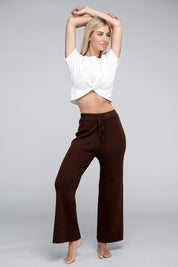 Women's High Waist Solid Knit Pants