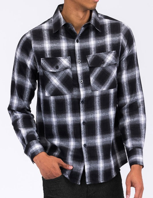 FULL PLAID CHECKERED FLANNEL LONG SLEEVE