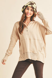 Women's Oversized Cotton Hoodie Pullover