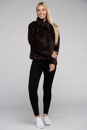 Women's Cozy Fluffy Zip-Up Jacket