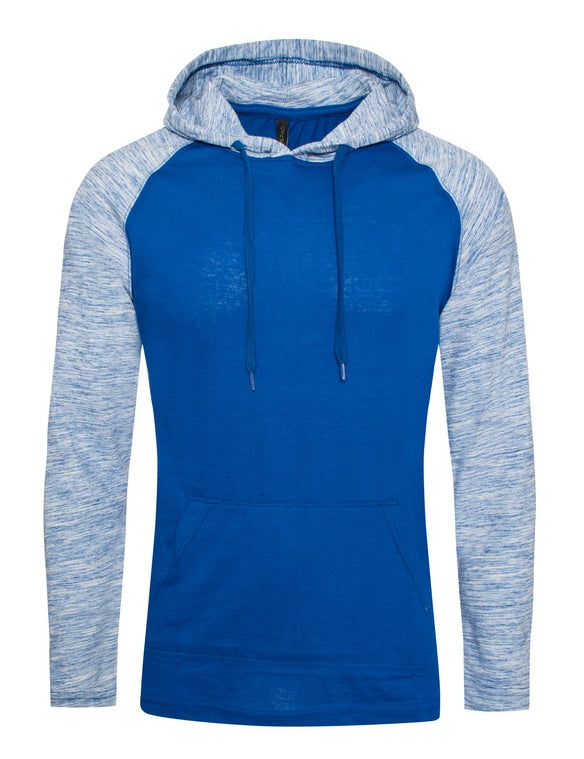 Unisex Lightweight Raglan Hoodie with Contrasting Sleeves