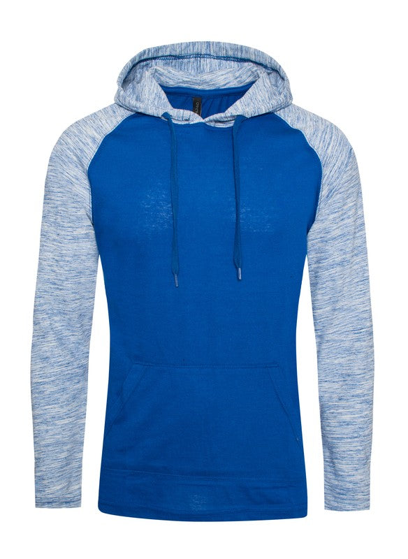 Unisex Lightweight Raglan Hoodie with Contrasting Sleeves