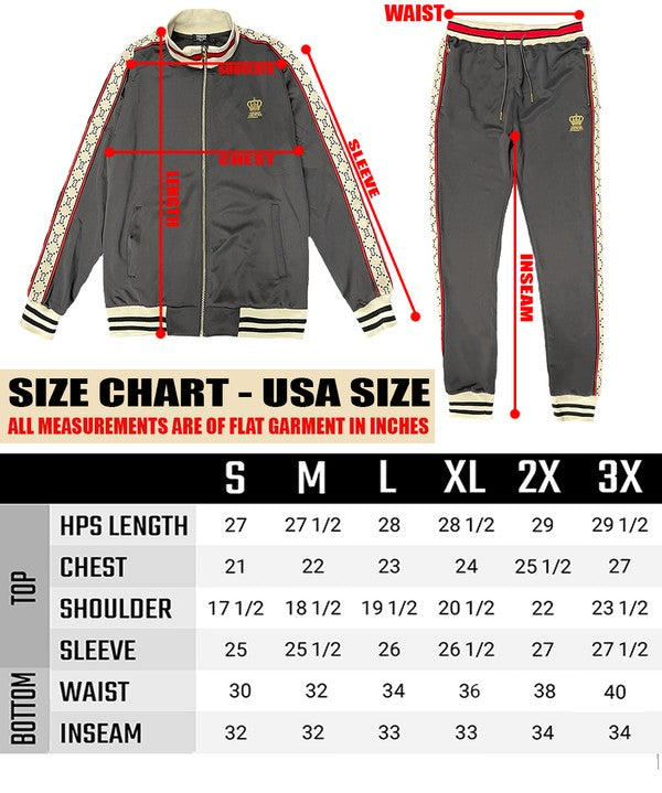 Men's Full Zip Track Jacket and Pants Set