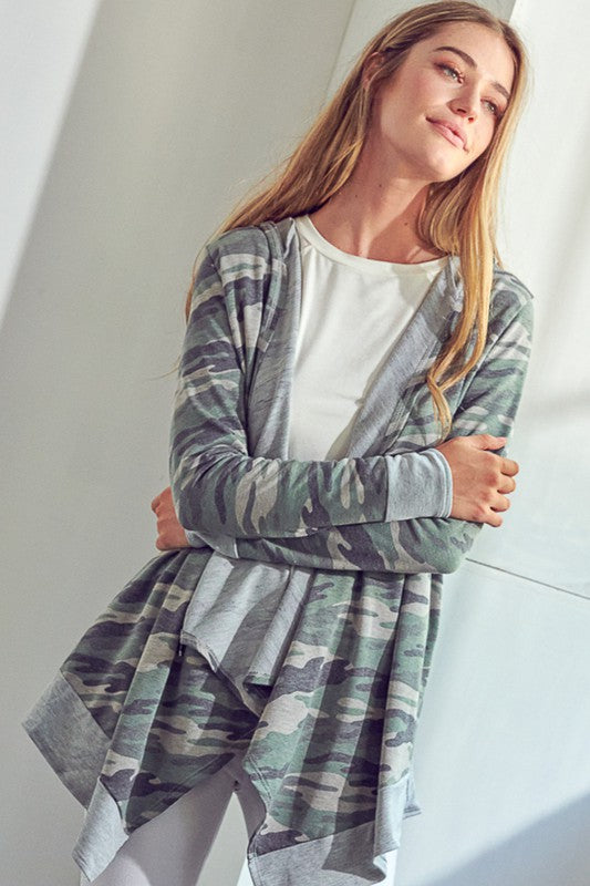 Women's Casual Camouflage Cascade Cardigan