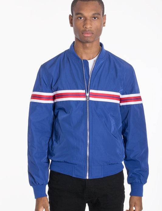 Luxury WOVEN TAPED BOMBER JACKET