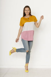 Women's Color Block Tunic Top