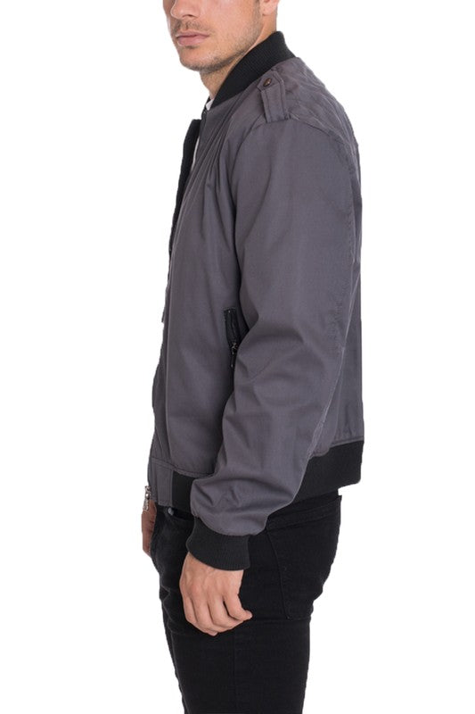 Men's Casual Cotton Bomber Jacket