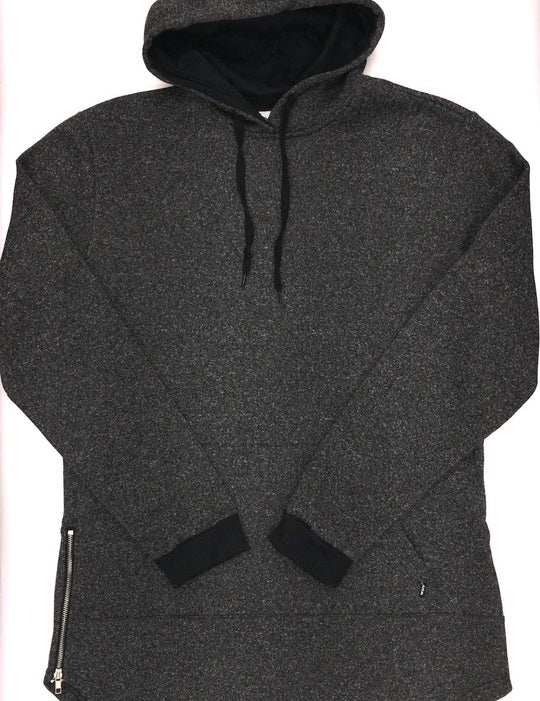 Unisex Extra-Long Marble Hoodie with Side Zipper