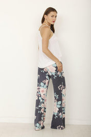 Fold over wide leg palazzo pants