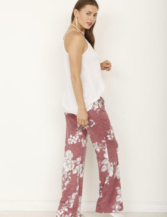 Fold over wide leg palazzo pants