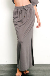 Women's Eco-Friendly Hemp Side Slit Maxi Skirt