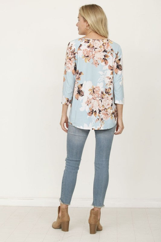 Women's Floral Knot Front Tunic