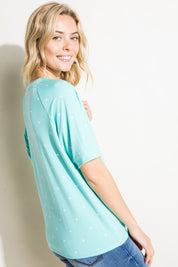 Women's Polka Dot French Terry Top