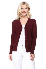 Women's Loose Fit V-Neck Button Down Knit Cardigan Sweater