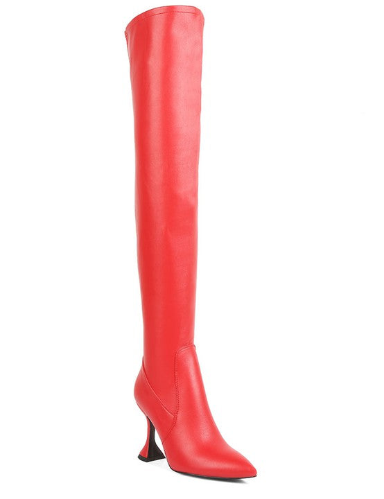 BRANDY OVER THE KNEE HIGH HEELED BOOTS