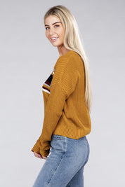 Women's Striped Crewneck Pullover Sweater