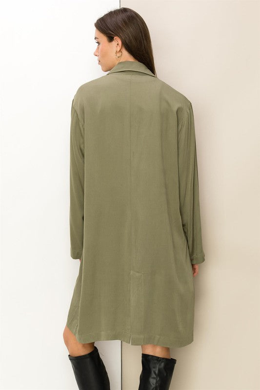 Women's Elegant Oversized Button Front Coat