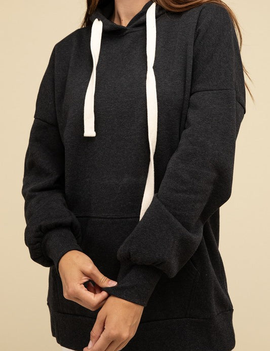 Women's Oversized Longline Hoodie Sweatshirt