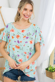 Women's Floral Boxy Top