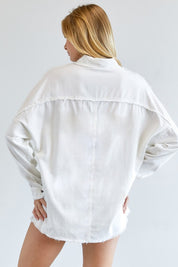 Women's Loose Fit Button Down Shirt with Pockets