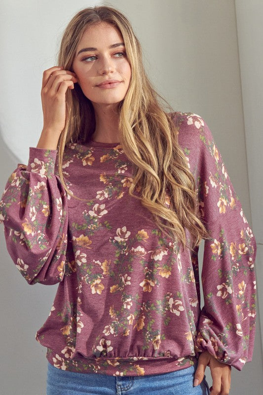 Women's Allover Floral Print Sweatshirts