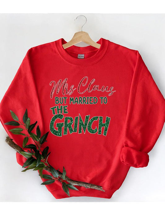 Unisex Fleece Sweatshirt - Mrs. Claus Meets the Grinch