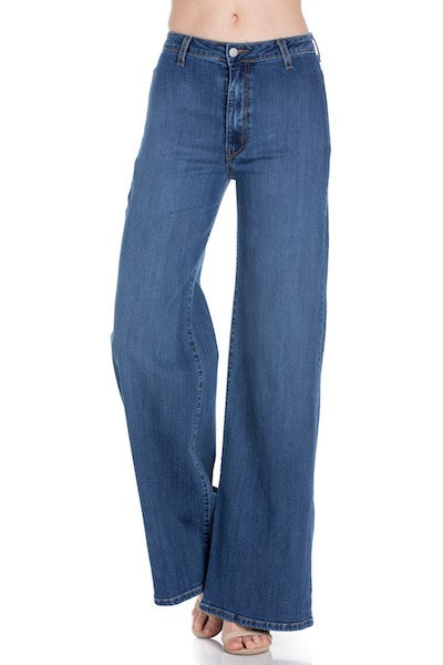 Women's High-Rise Wide-Leg Denim Jeans