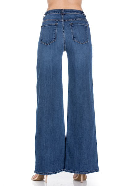 Women's High-Rise Wide-Leg Denim Jeans