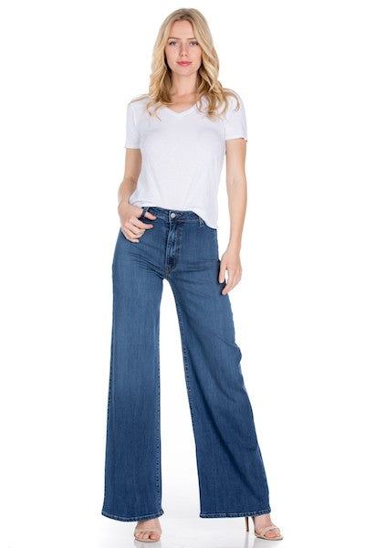 Women's High-Rise Wide-Leg Denim Jeans