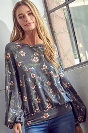 Women's Allover Floral Print Sweatshirts