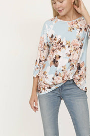 Women's Floral Knot Front Tunic