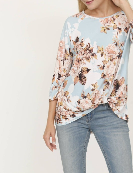 Women's Floral Knot Front Tunic