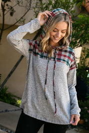 Women's Plaid Mixed Sweatshirts