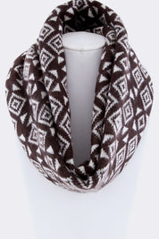 Women's Geo Pattern Acrylic Infinity Scarf