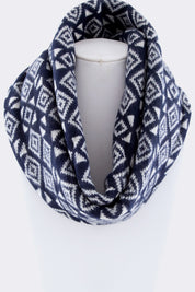 Women's Geo Pattern Acrylic Infinity Scarf
