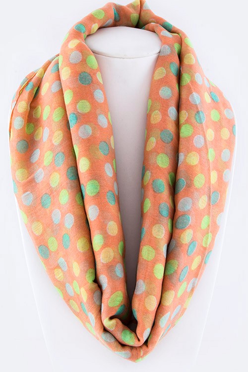 Women's Large Polka Dot Infinity Scarf