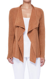 Women's Cape Style Cardigan Sweater with Shawl Collar