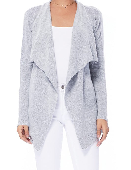 Women's Cape Style Cardigan Sweater with Shawl Collar