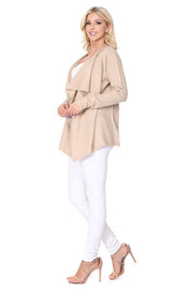 Women's Cape Style Cardigan Sweater with Shawl Collar