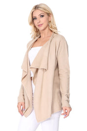 Women's Cape Style Cardigan Sweater with Shawl Collar