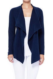 Women's Cape Style Cardigan Sweater with Shawl Collar