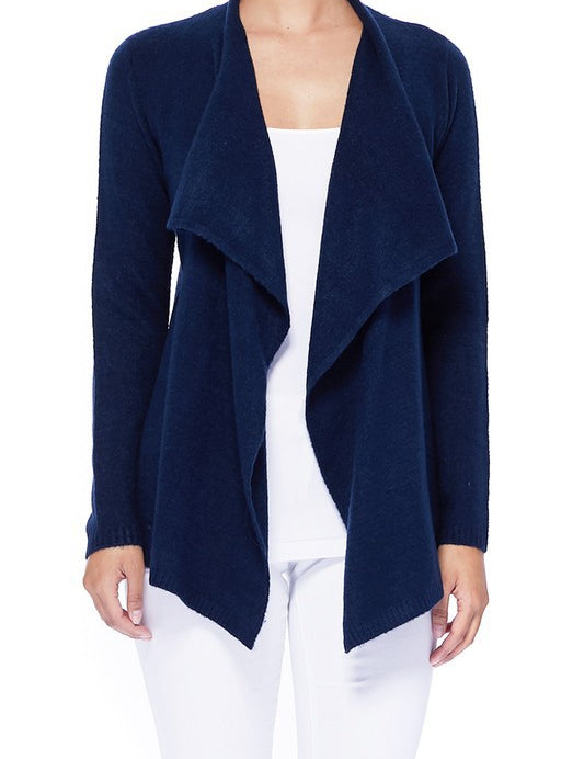 Women's Cape Style Cardigan Sweater with Shawl Collar